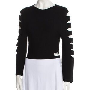 Cushnie COOL Sweater cropped cut out Top